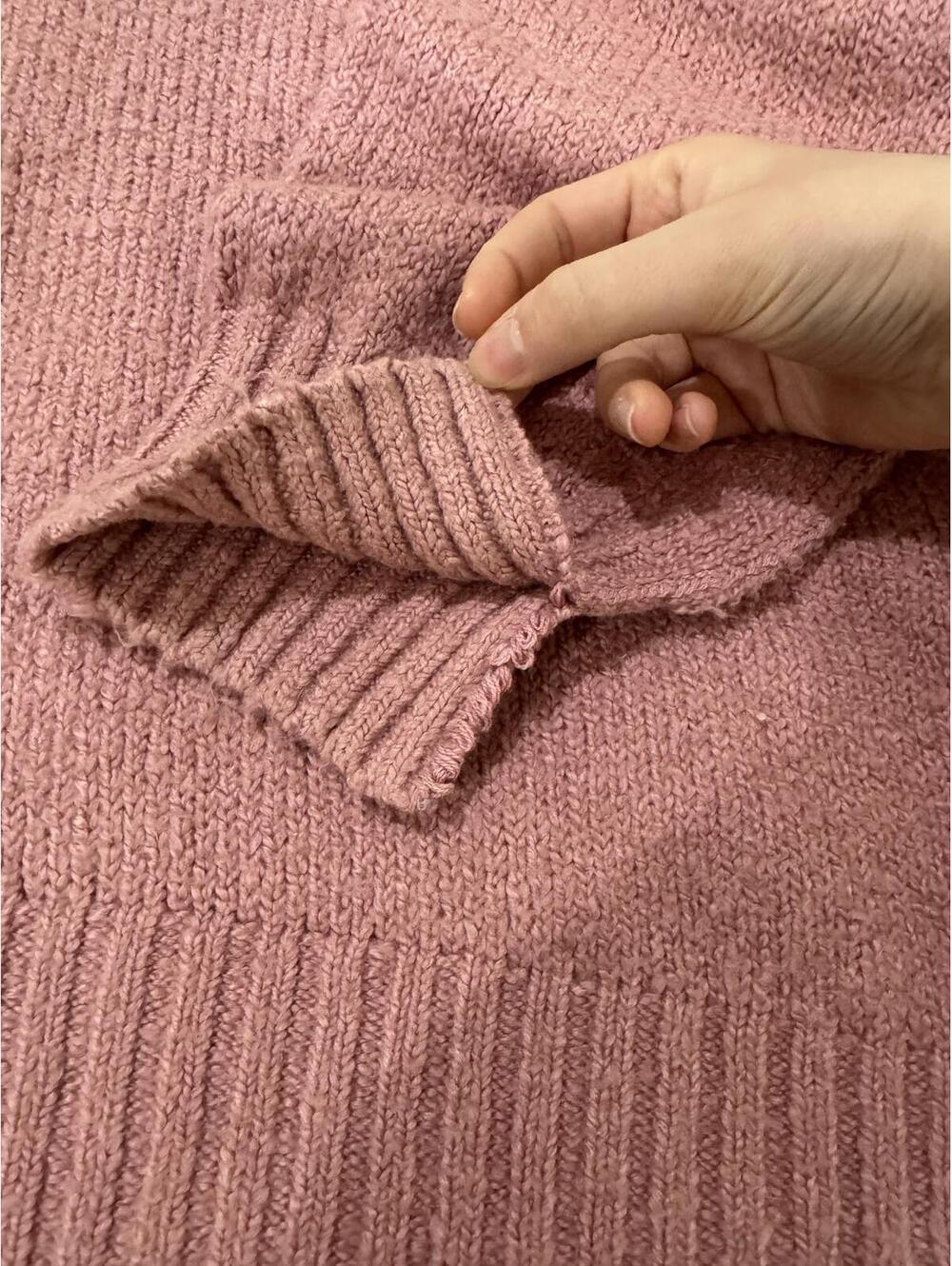 Free People Brookside Tunic Sweater Rose Pink Slouchy Oversized Knit Small - Picture 9 of 9